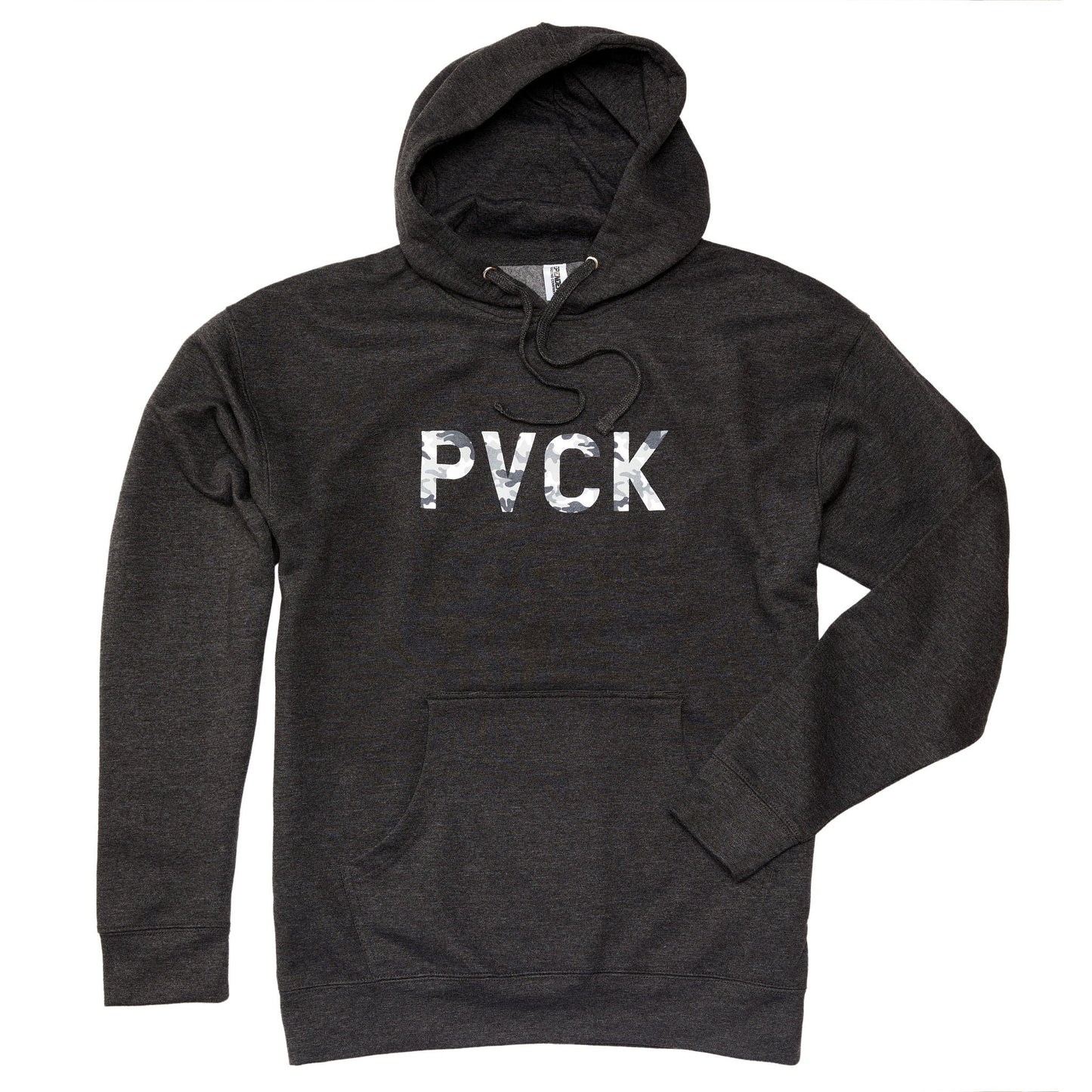 PVCK Men's Camo Pullover Hoodie, Grey/Grey